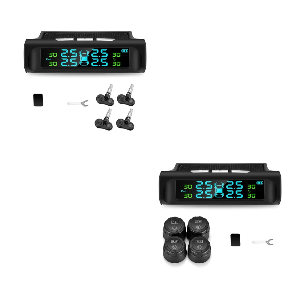 

Solar Tpms Car Tire Pressure Alarm Monitoring System Automatic Alarm System Tire Pressure Temperature Warning