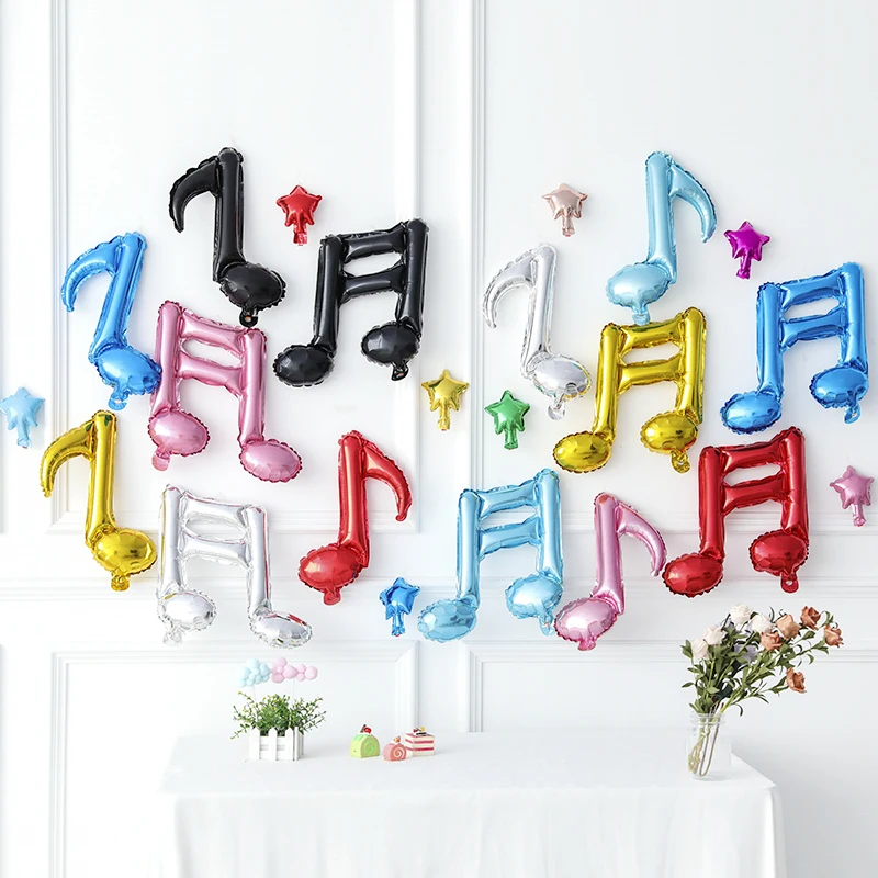 

1/5pcs Colorful Music Note Aluminium Foil Balloons NEON Event Party Decoration Birthday Party Supplies Campus Music Party Favor
