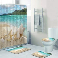 beautiful landscape shower curtain beach printed decor shower curtains bathroom cortinas de ducha bathroom accessories bw50yl