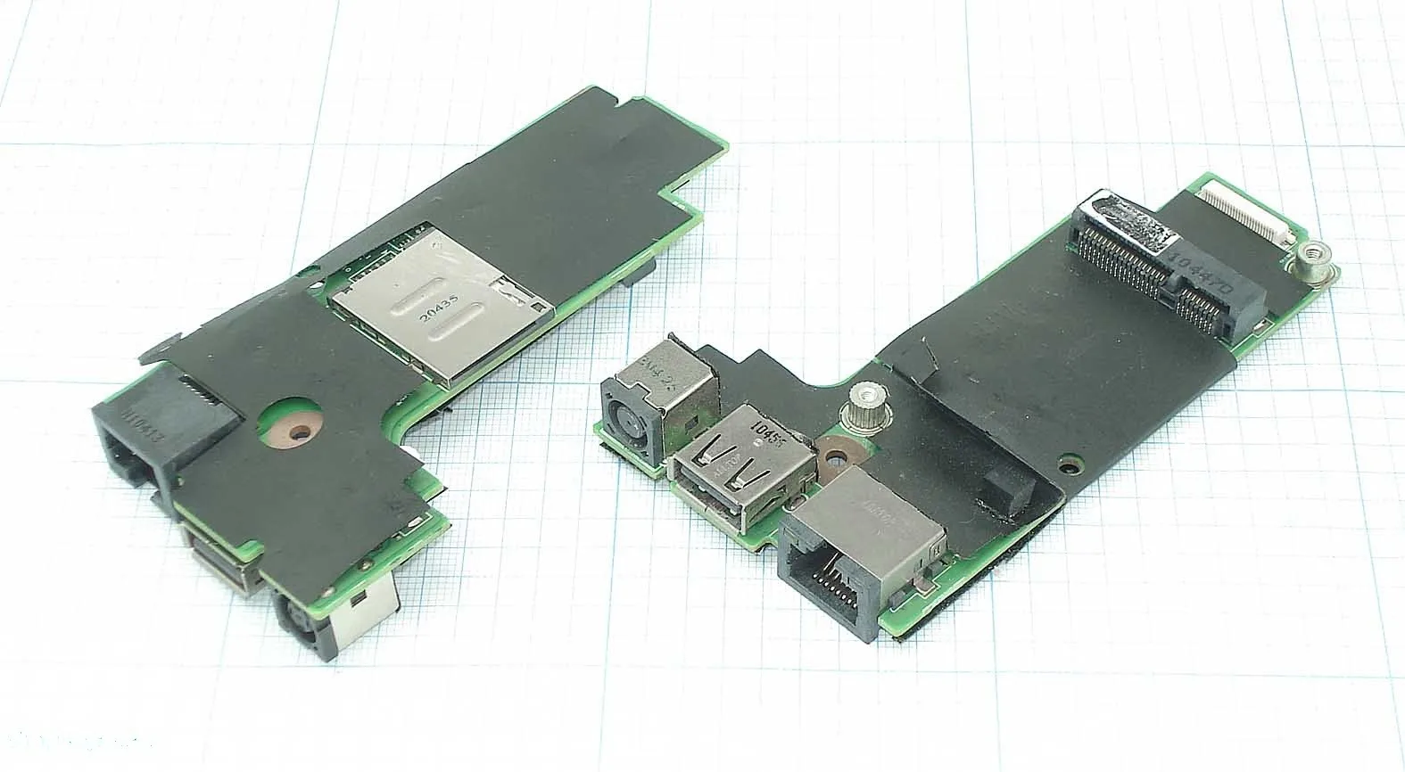 Разъем для HY-DE030 Dell Vostro 3300 13.3 на плате с USB и LAN разъемами