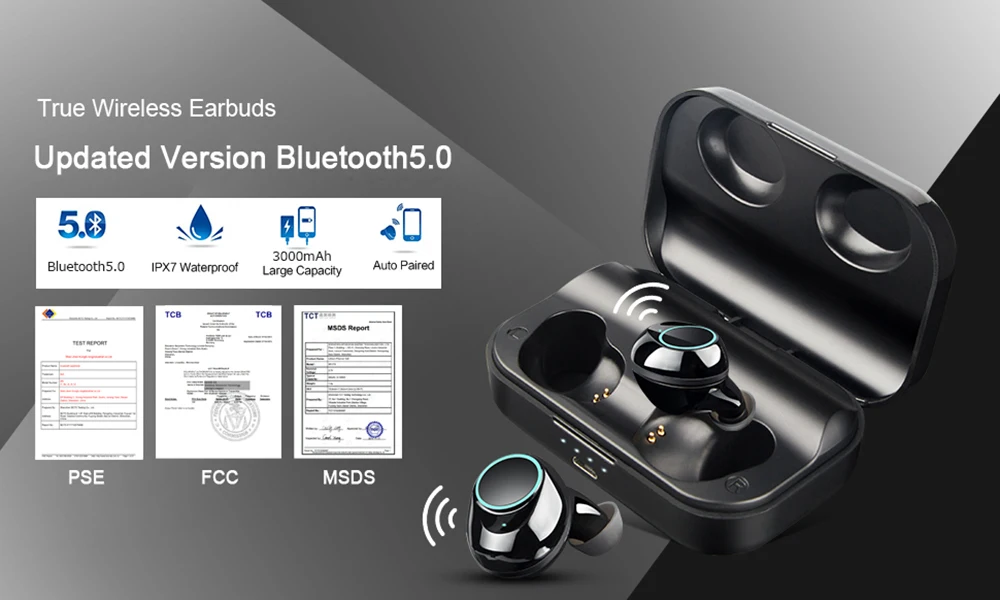 Newmsnr X8 TWS сенсорный Bluetooth 5,0+ EDR наушники, IPX7 водонепроницаемый HiFi стерео CVC 8,0 шумоподавление