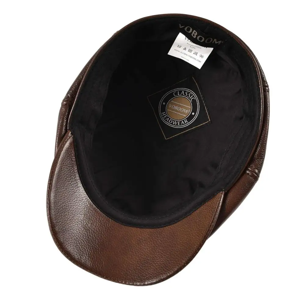 Кепка-берет VOBOOM из натуральной кожи для мужчин и женщин кепка водителя