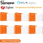Датчик температуры и влажности SONOFF SNZB-02 Zigbee, 1-6 шт., умная Синхронизация в реальном времени через eWeLink ZBBridge, работает с Alexa Google Home
