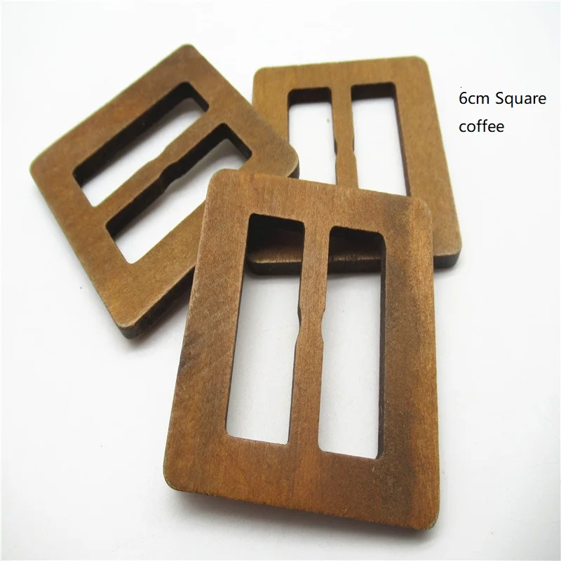 Кофейная деревянная искусственная квадратная круглая Женская пряжка для ремня