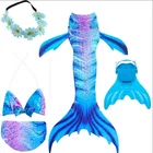 Детский костюм Русалочки Ариэль, детский купальник, моноласт, парики для косплея