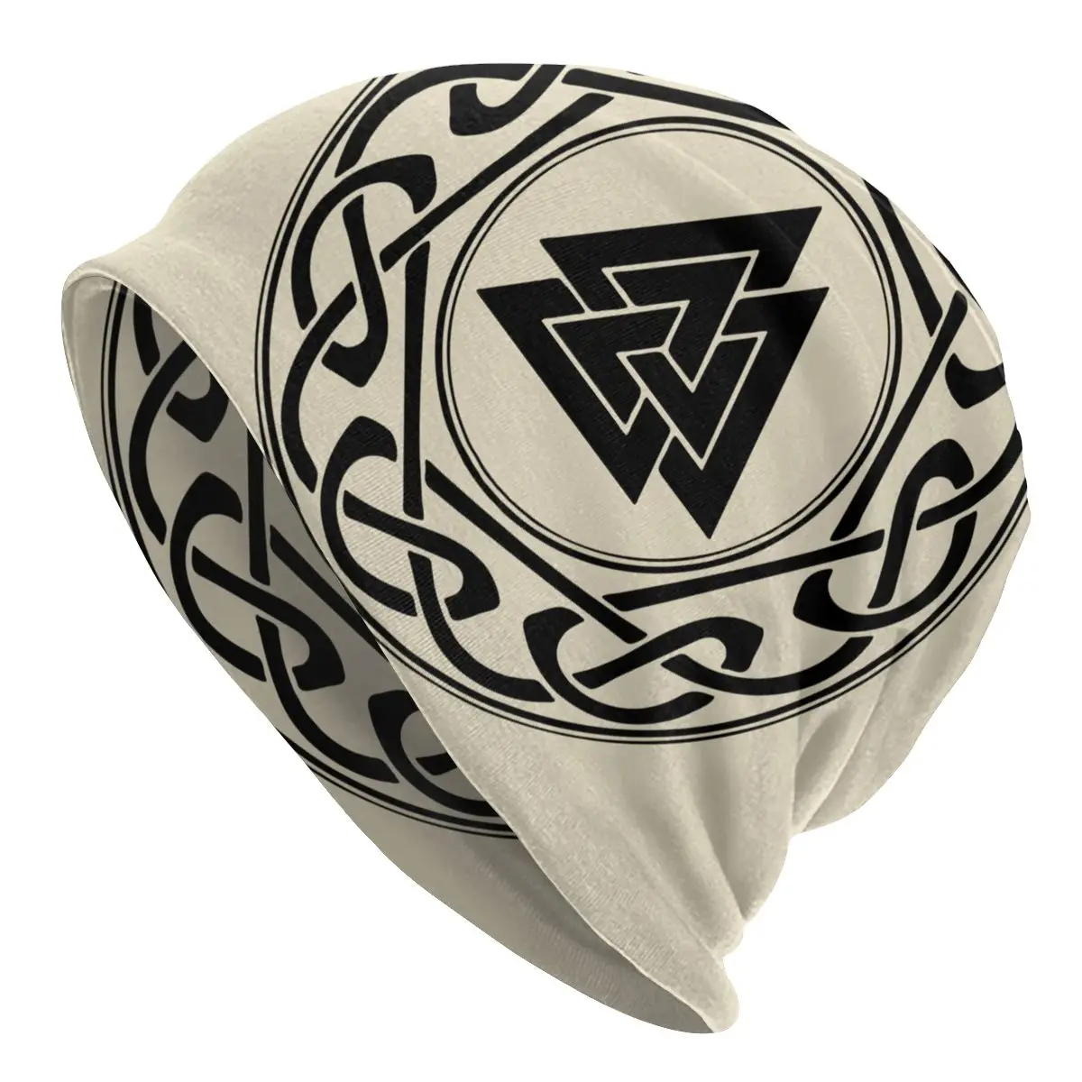 

Valknut Viking Symbol Odin Bonnet Hats Hip Hop Outdoor Skullies Beanies Hat for Men Women Knitted Hat Warm Dual-use Unisex Cap