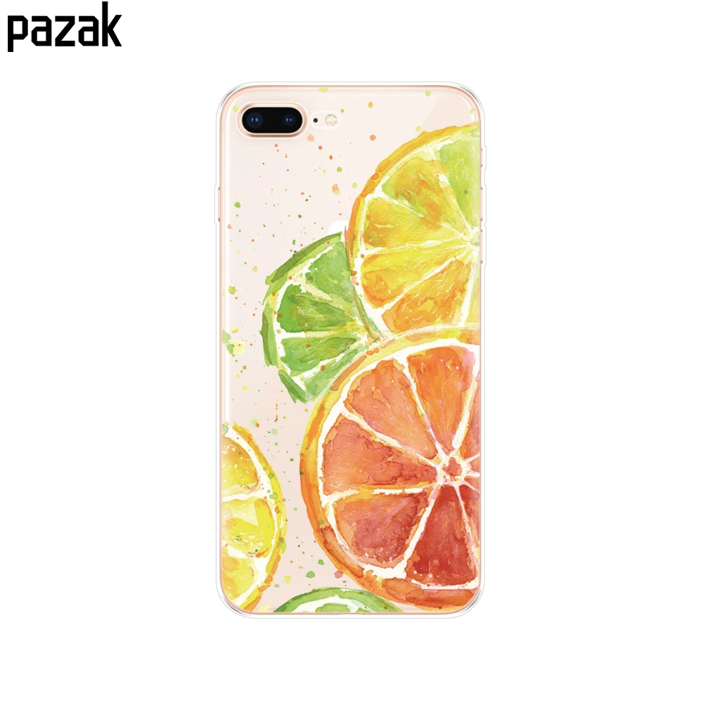 Силиконовый чехол для iphone 7 8 plus мягкий из ТПУ задняя крышка Apple iPhone сумка чехлы coque
