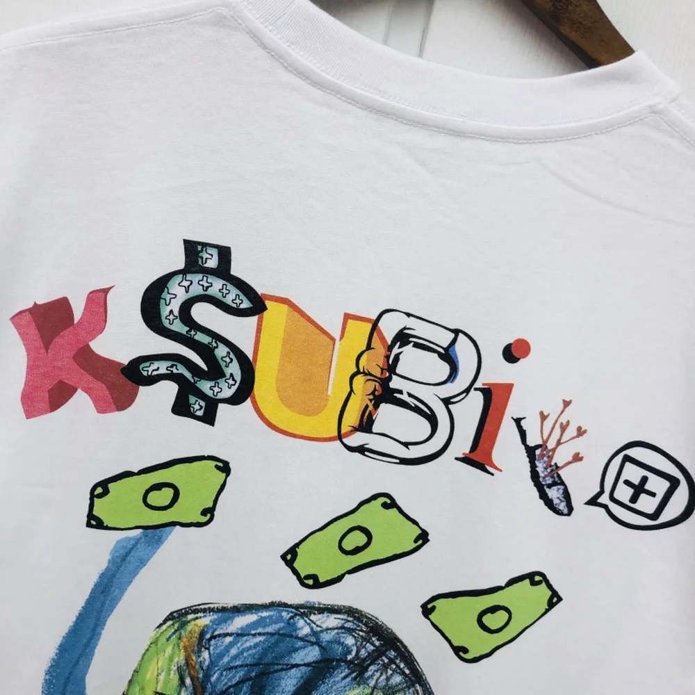 

GREED Graffiti T-Shirt Men High-Quality Top Tees streetwear Top Tess tshirt harajuku streetwear