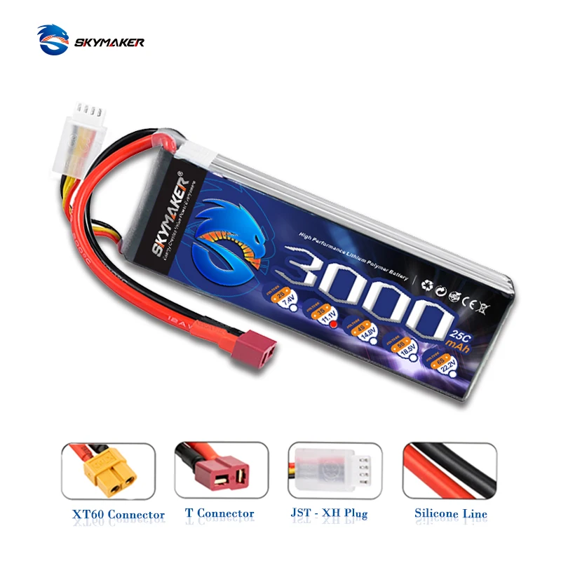111 v 3000mah 3s lipo батарея 25c max 50c xt60 t вилка для ра