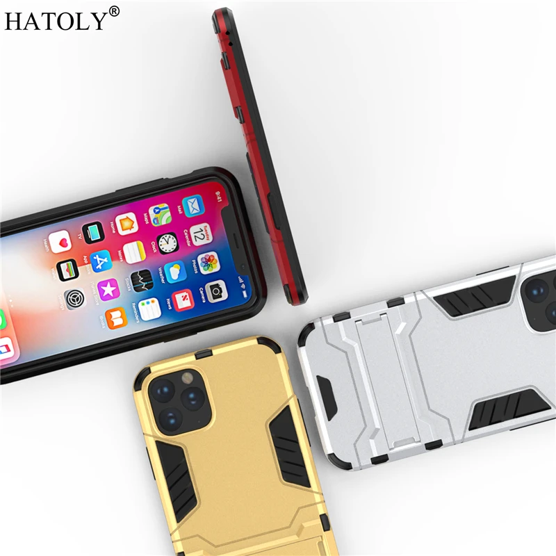 Для iPhone 11 Pro резиновый корпус Робот Бронированный Чехол Жесткий ПК ТПУ задняя крышка телефона для iPhone 11 Pro защитный чехол для iPhone 11 Pro