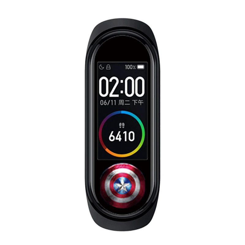 Ремешок Timethinker для Xiaomi Mi 3 4, спортивный ремешок, силиконовый ремешок, закаленное защитное покрытие для Xiaomi Mi, ремешок 4 3 - Цвет: 08Tempered film