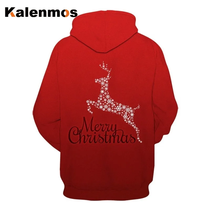 Пара рождественских толстовки для женщин и мужчин с принтом оленя повседневные
