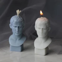 plaster mold brutus agrippa sculpture portrait candle mold aromatherapy scented candle making diy silicone mould for epoxy resin