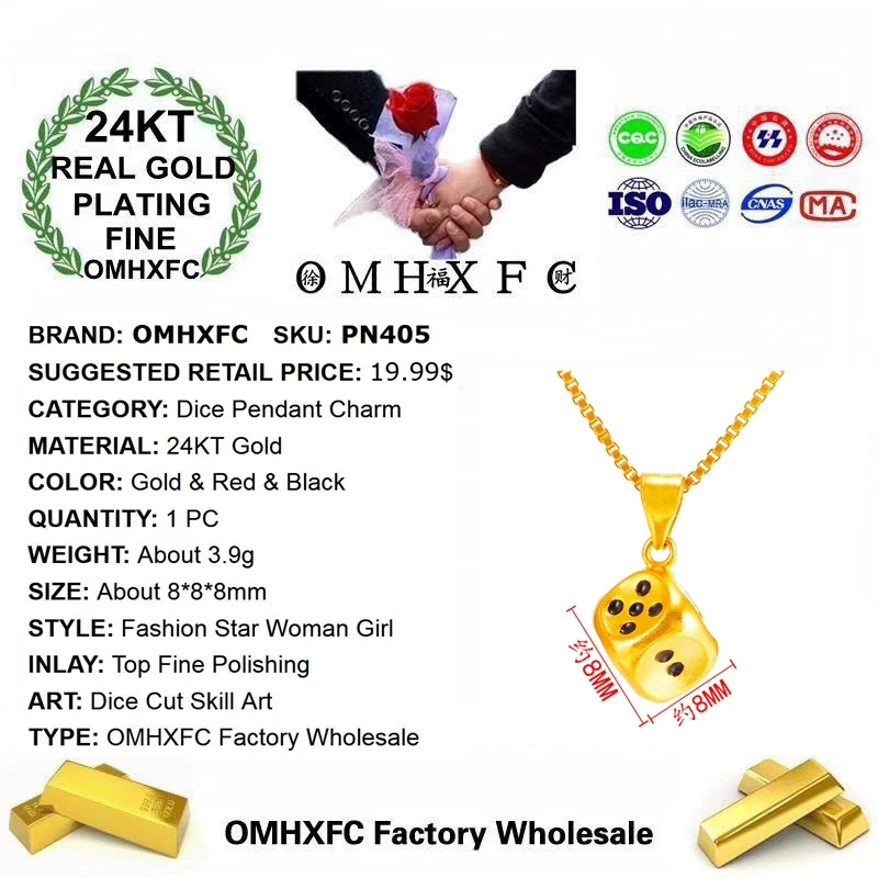 Ювелирные изделия OMHXFC оптом PN405 Европейская мода горячая красивая женщина