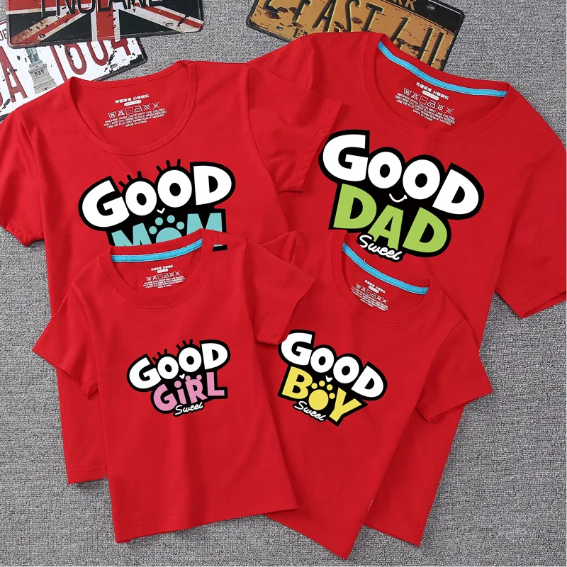 Сочетающаяся семейная одежда образ отец для мамы сына дочери футболка мама папа