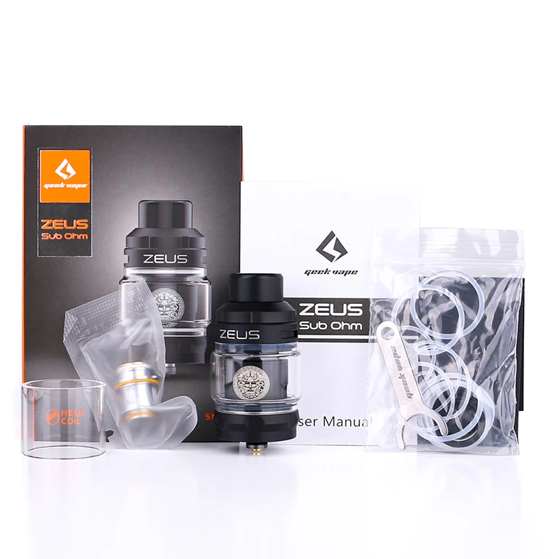 

Electronic Cigarette New Geekvpae Zeus Sub Ohm Tank with 810 drip tip Atomizer Mesh Coil Top filling vs zeus x For aegis legend