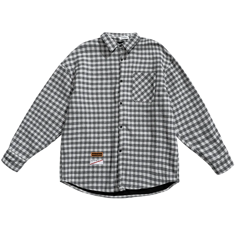 Мужская Фланелевая рубашка с длинным рукавом в шотландскую клетку | одежда
