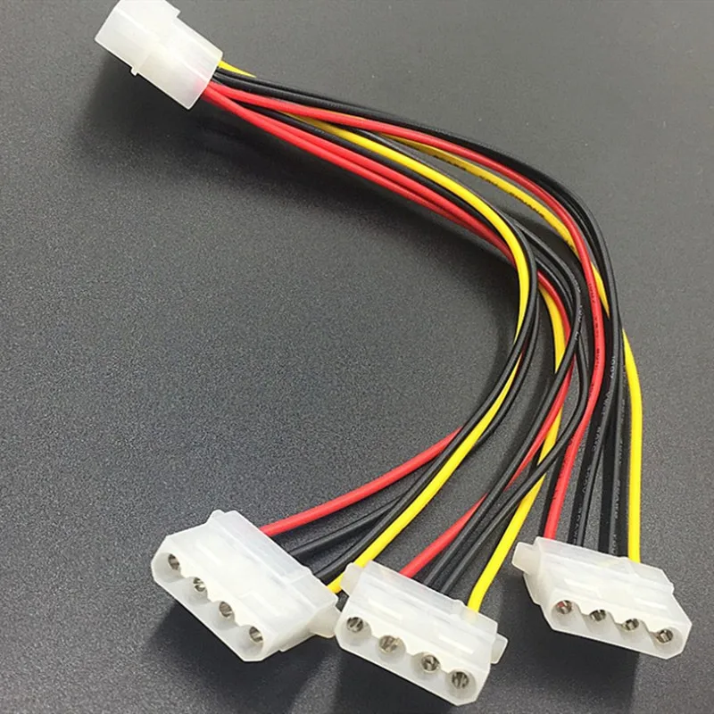 4Pin IDE силовые кабели 4 Pin Molex папа на 3 порта Женский блок питания сплиттер адаптер