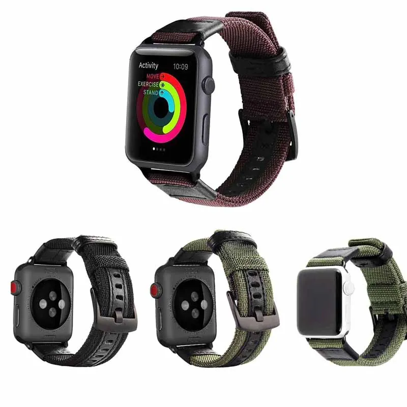 

Ремешок нейлоновый для apple watch band series SE 6, крутой браслет для iwatch series 7654, 45 мм 41 мм 42/38/44 мм/40 мм
