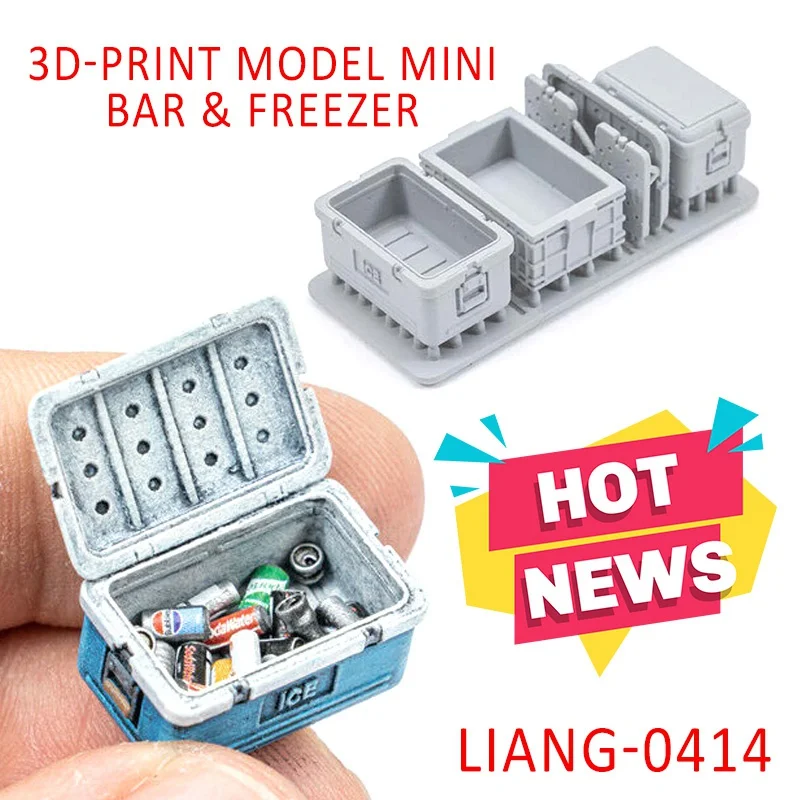 LIANG-0414 1/35 масштаб 3D-печать модель мини бар и морозильная камера DIY | Игрушки хобби