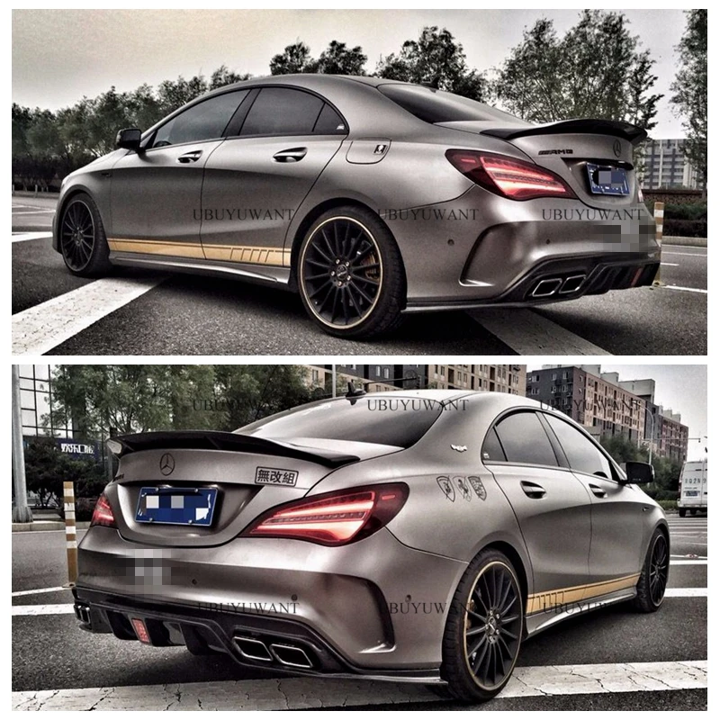 

High Quality CARBON FIBER Car Tail Wing Decoration For Mercedes Benz CLA W117 CLA200 CLA220 CLA260 2016-2019 Rear Trunk Spoiler
