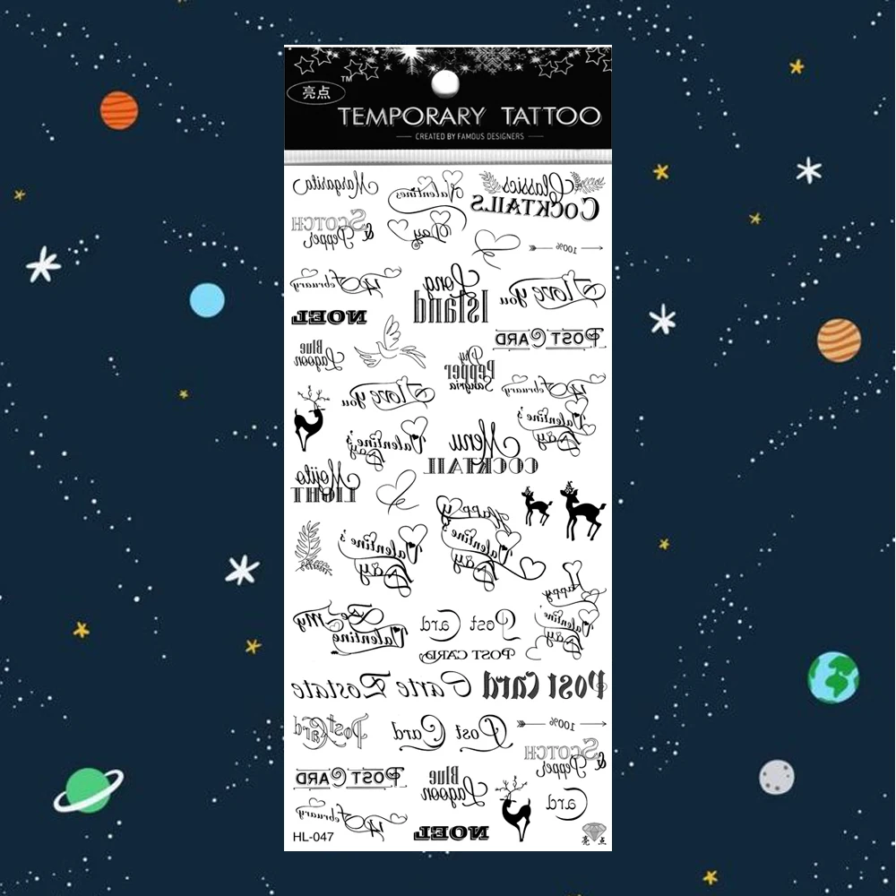 Тату-наклейка на День святого Валентина 5 шт./лот рукава с розовыми губами