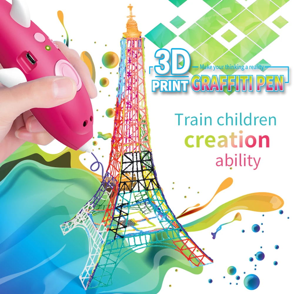 Ручка для 3d печати DIY ручка карандаш рисования стилевая нить PLA детей Обучающие