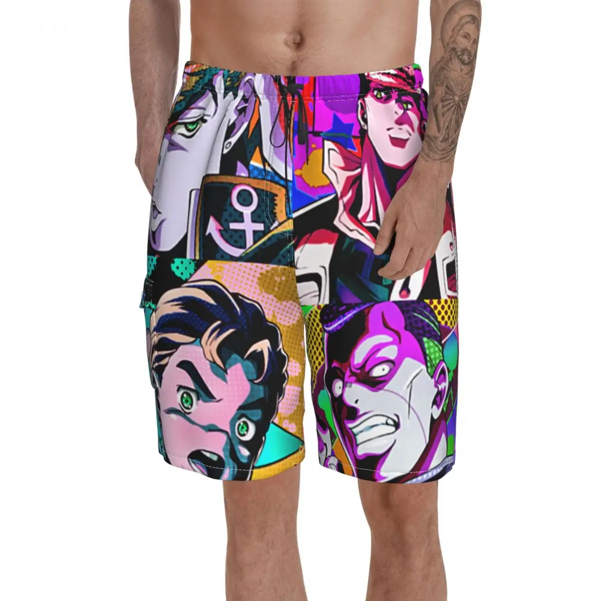 

Новинка 2021, мужские плавки, Шорты для плавания Jojo, пляжные шорты для бега, шорты для серфинга, купальник, пляжные брюки