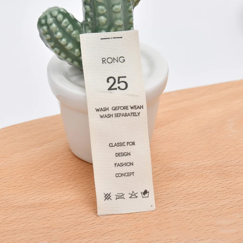 Тканевая набивка на воротник из 1000 хлопка логотип бренда одежды шт. - купить по