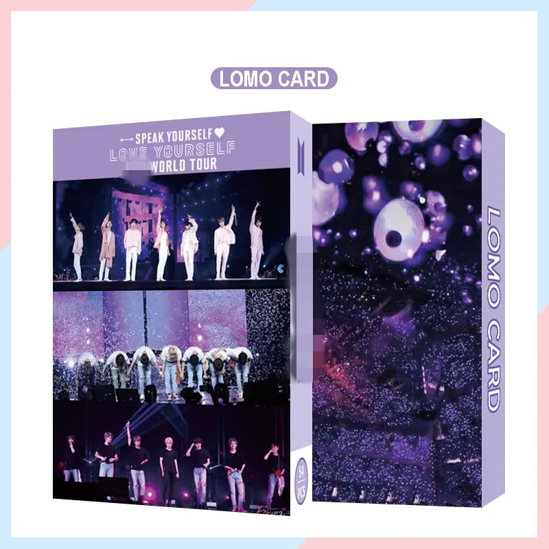 Южнокорейские группы K-POP Bangtan плакат LOVE Yourself Map of the Soul Persona плакаты LOMO Card PhotoCard wall