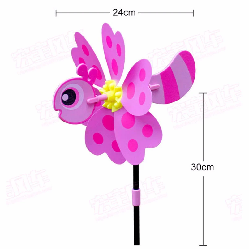 

2pcs/set Colorful 3D Lovely Handmade Wind Spinner Windmill Toys For Baby Insect Decoration Garden Outdoor Classic Toy Kids