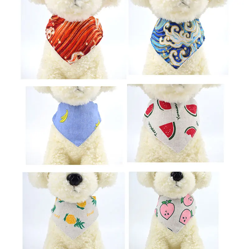 С принтом фрукты кошачий шарф треугольный бандана для животных Милые аксессуары