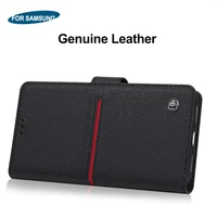 brand luxury genuine leather wallet case for samsung galaxy note20 ultra phone 360 shockproof case full protective flip cover