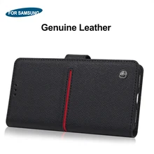 Brand Luxury Genuine Leather Wallet Case For Samsung Galaxy Note20 Ultra Phone 360 Shockproof Case Full Protective Flip Cover