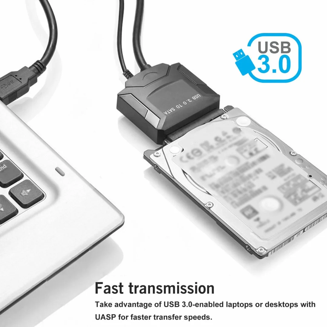 

High Speed USB 3.0 To Sata Adapter Converter Cable Suitable for 2.5 inch 3.5 inch SSD HDD USB 3.0 To SATA Converter Cable