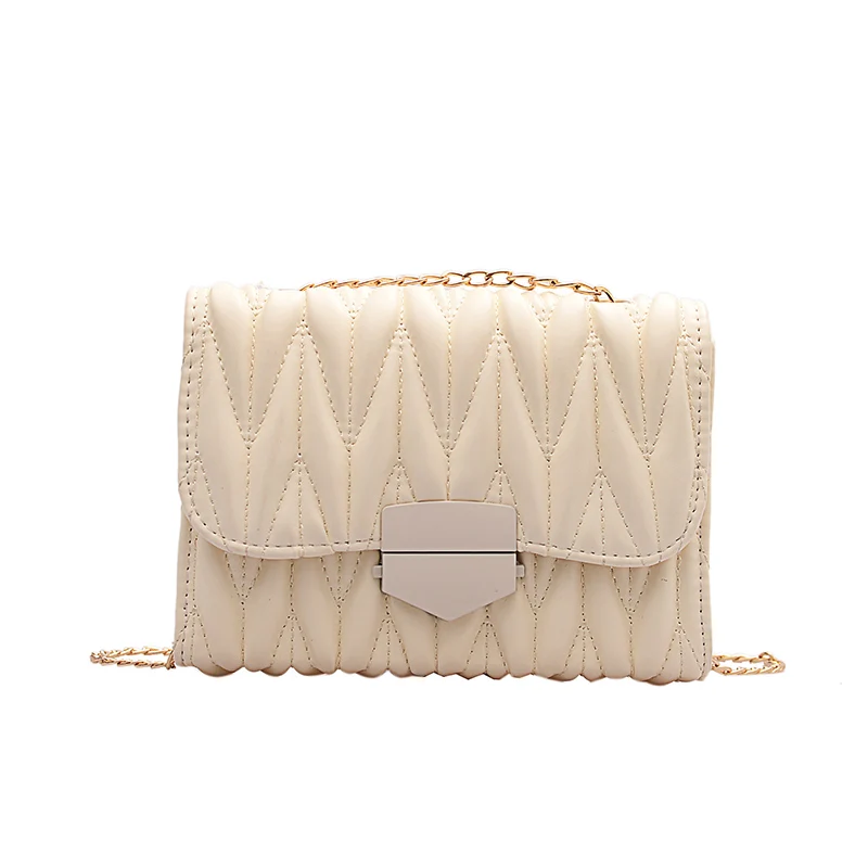 

bags for women 2020 fashion luxury white mini fold leather designer crossbody box bag summer new lock single shoulder coin purse