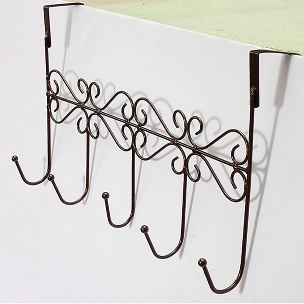 

Storage Rack Bags Home Kitchen Towels Wrought Iron Practical Hanging Bathroom Clothes Coats Door Hook