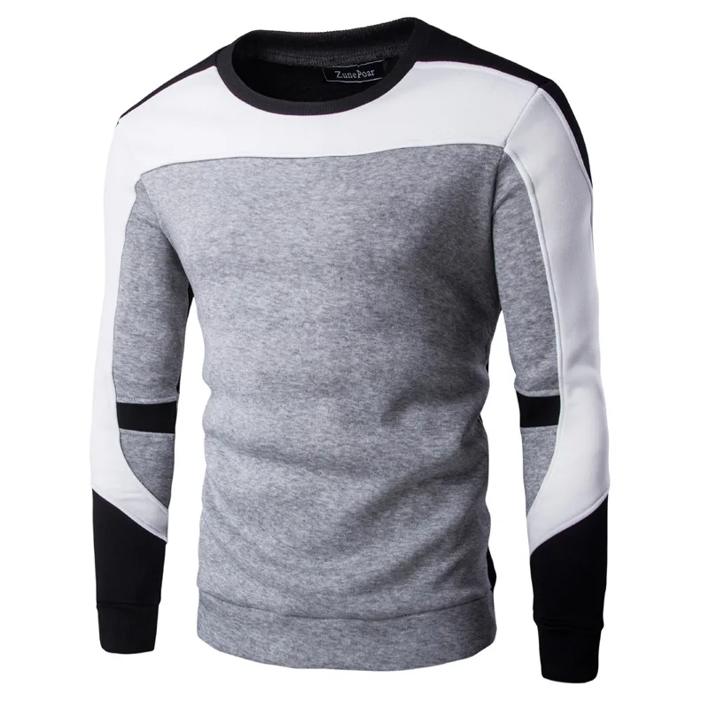 

2020 New Autumn Winter Brand Men's Casual Warm Sweater O-Neck Slim Sweaters Cotton Hip-hop Patchwork Stitching Male Fit Pullover