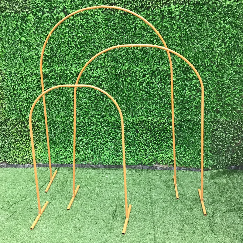 Arcos de boda, tubos de hierro en forma de n, soportes de flores de boda, accesorios de metal, fondo, decoraciones de flores artificiales-0