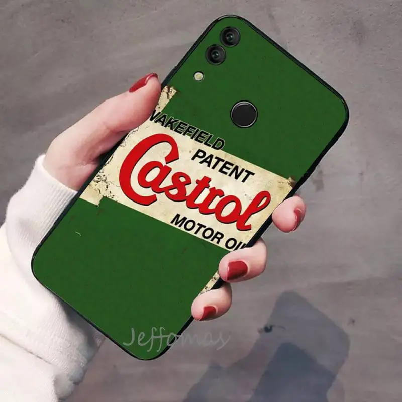 

fashion moto Castrol brand Phone Case For Huawei Honor view 7a5.45inch 7c5.7inch 8x 8a 8c 9 9x 10 20 10i 20i lite pro Cover