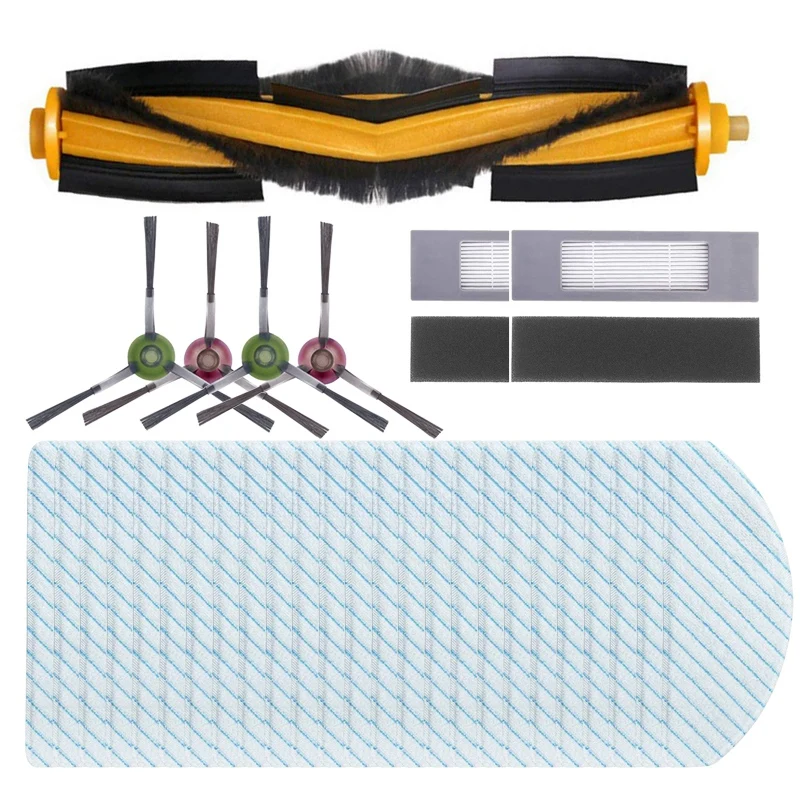 

Main Roller Brush Side Brush Mop Filter Set for Ecovacs Deebot Ozmo T8 AIVI T8 MAX Robot Vacuum Cleaner Parts