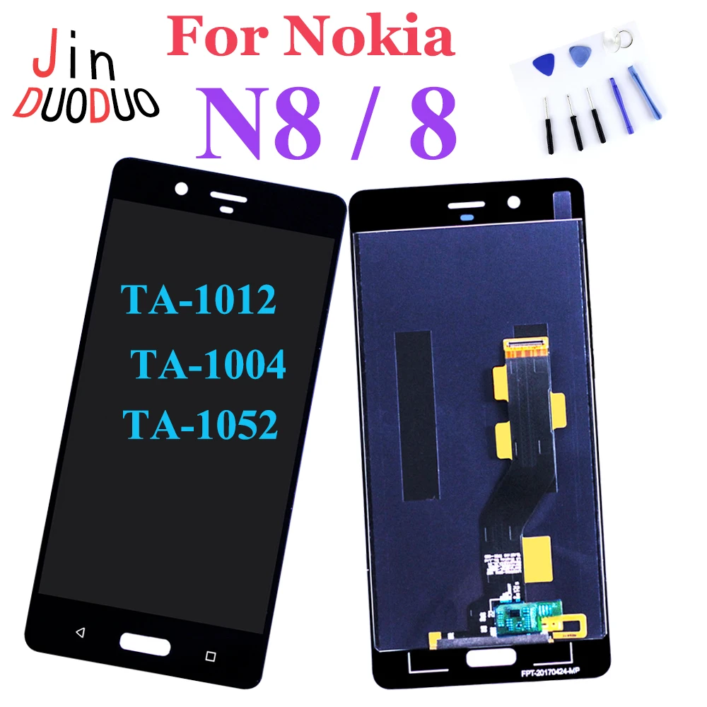 

AAA+ For Nokia 8 TA-1012 TA-1004 TA-1052 LCD Display Touch Screen Digitizer Assembly For Nokia N8 Display Replacement