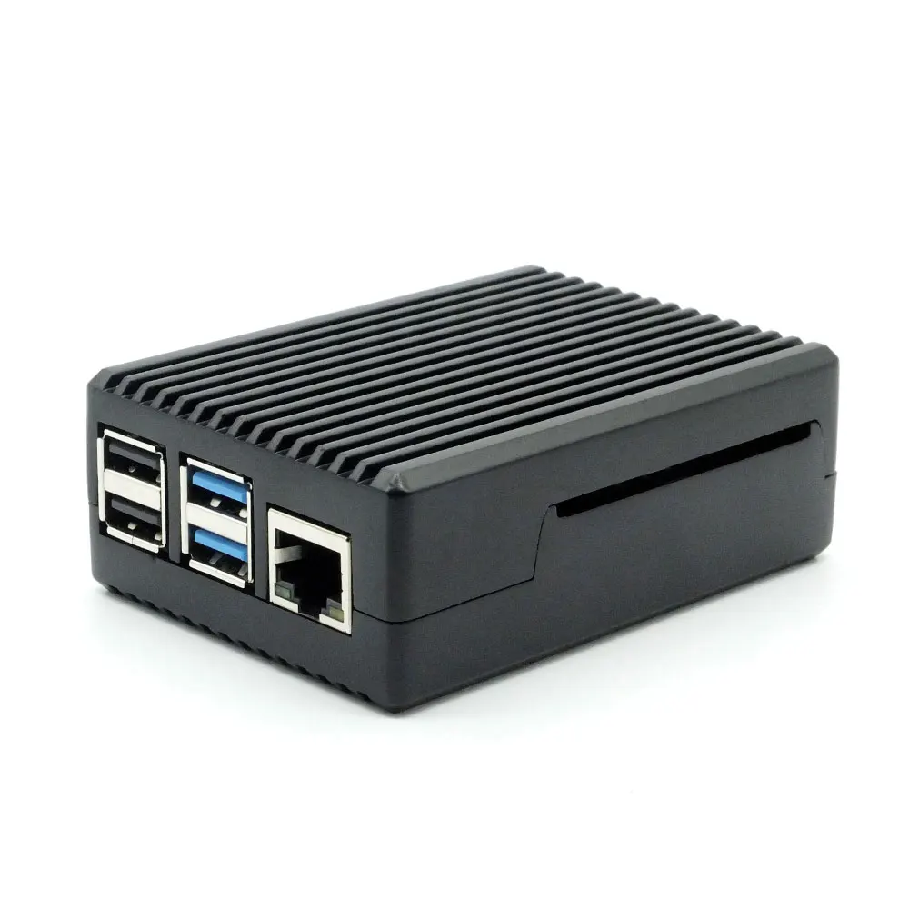 Raspberry Pi 4 Модель B черный темно серый чехол из алюминиевого сплава корпус