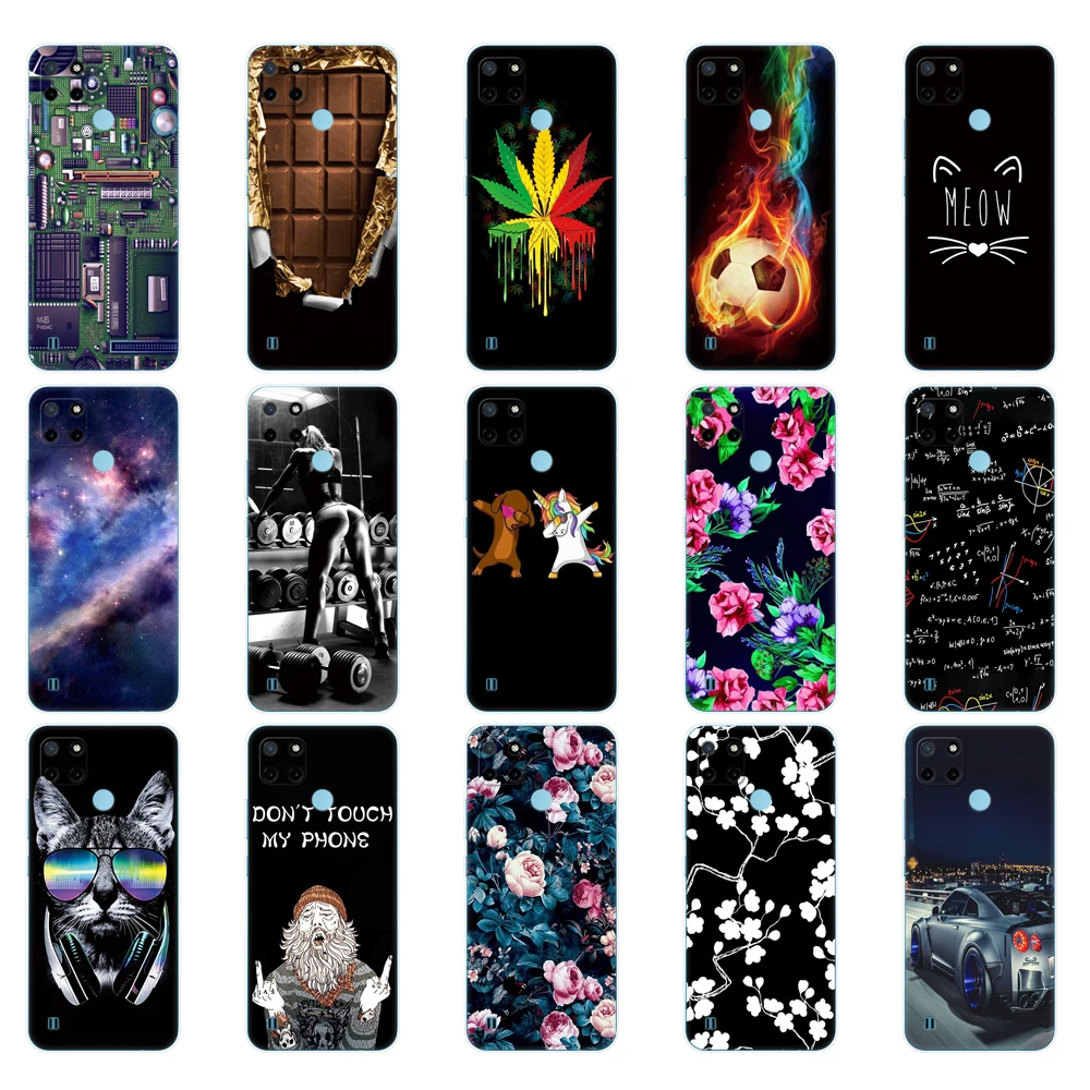 for realme c21y c25y case silicon back cover phone case for oppo realme c21y c25y 4g soft case rmx3261 coque tpu bumper 6 5inch free global shipping