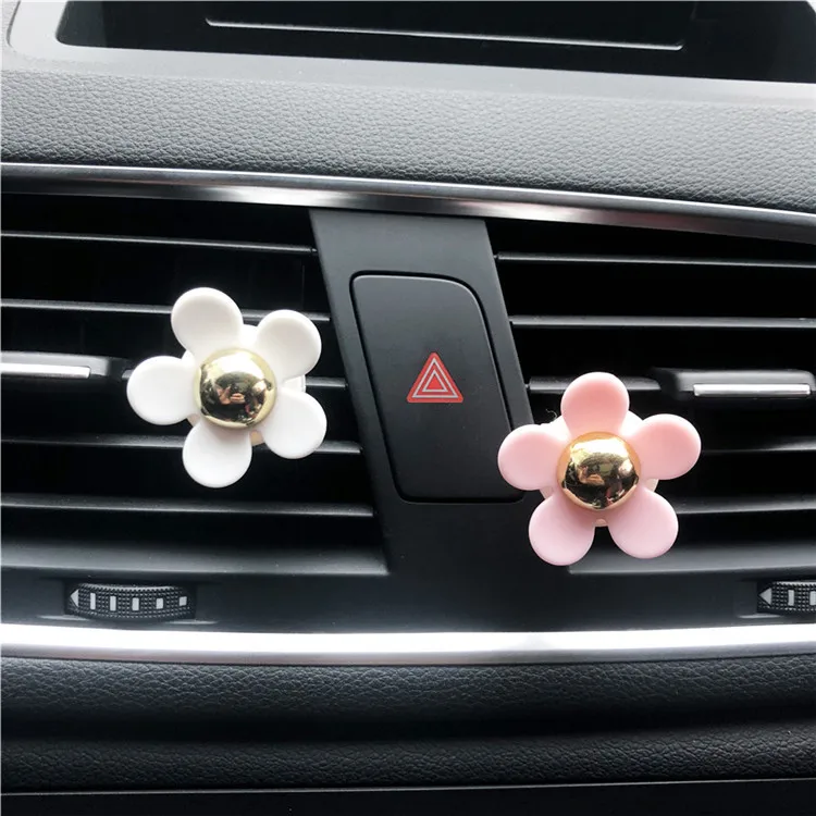 2 шт. красивые цветочные украшения для автомобиля розовые и белые цветы
