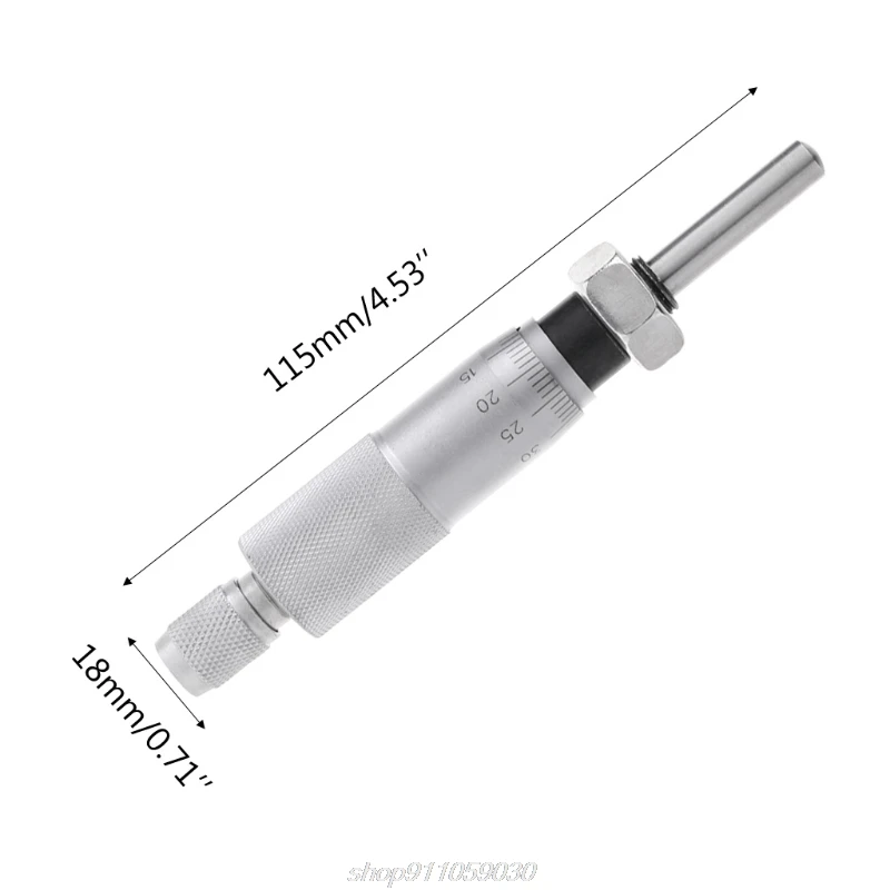 

Round Needle Type Thread Micrometer Head Measurement Measure Tool 0 - 25mm Range F18 21 Dropshipping
