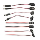 10 шт.лот, 15 см, 9 В постоянного тока, зажимы для батарей 9 В, защелкивающаяся пряжка, кабельный шнур, шнур, разъем для Arduino DIY