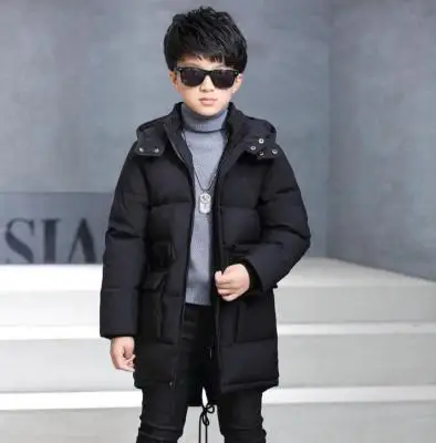 

Children Boys Winter Parka Jackets Hooded Print Kids Boys Winter Jackets Warm Thick Boys Teenager Down Jackets Coat Kid Overcoat