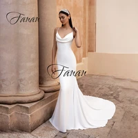 new simple v neck spaghetti straps wedding dress backless court train sleeveless formal bridal gown robe de soir%c3%a9e de mariage