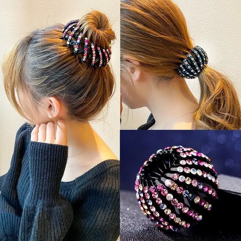 

Woman Hair Claws Chic Barrettes Headband Girls Ornaments Crab Hair Accessories Make Up Hair Clips Rhinestone Hairpins